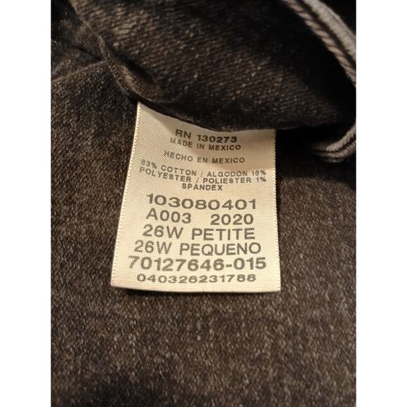 Lee Plus‎ Petite Relaxed Fit Straight Leg High Rise Jeans Black Women's Size 26W - Picture 7 of 9